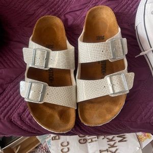 Birkenstock snake glitter print